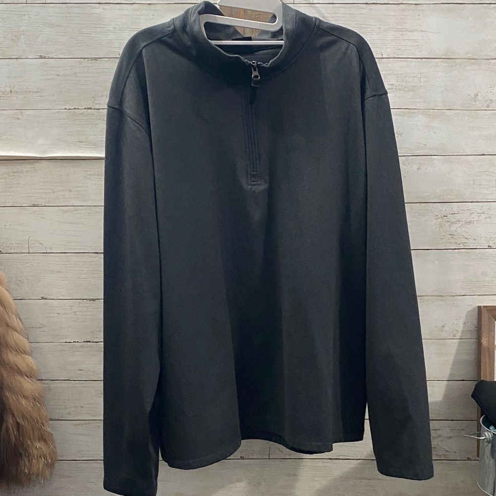 Mens 32 Degrees Heat Charcoal Gray 1/4 Zip Pullover